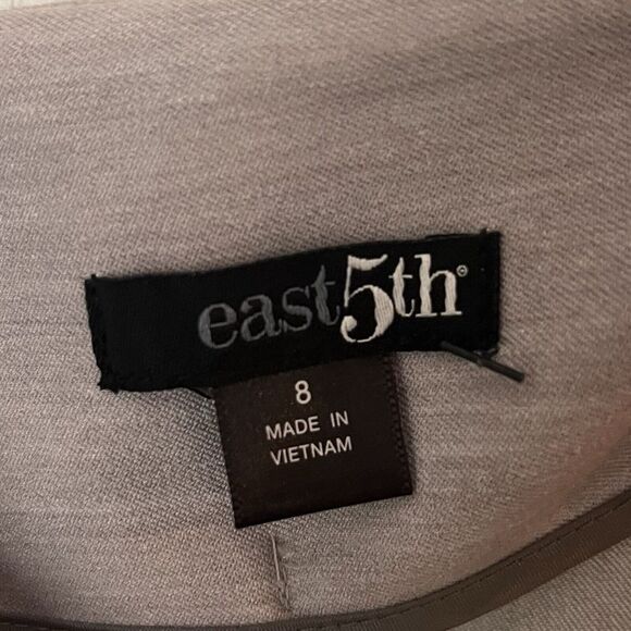 EAST 5TH Size 8 Linen Blend Flare Heather Gray Skirt Ties At Waste Nwt $36‎ - Picture 5 of 9